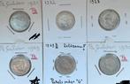 COMPLETE set halve guldens Wilhelmina 1921-1930 incl. 1929 B, ½ gulden, Setje, Zilver, Ophalen of Verzenden