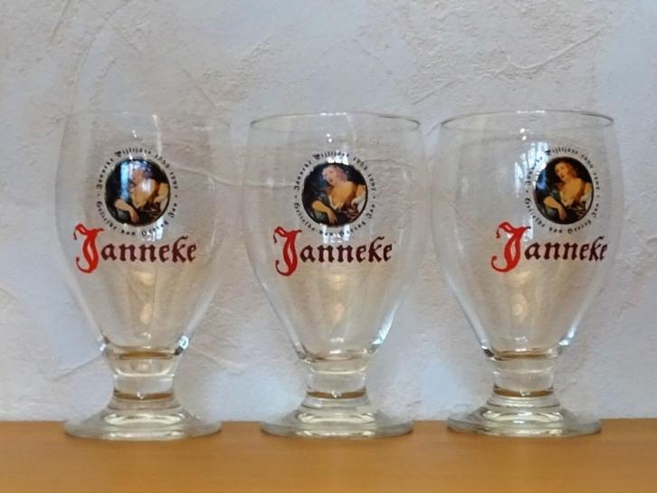 Hertog Jan Janneke bierglazen, Verzamelen, Biermerken, Zo goed als nieuw, Glas of Glazen, Hertog Jan, Ophalen of Verzenden