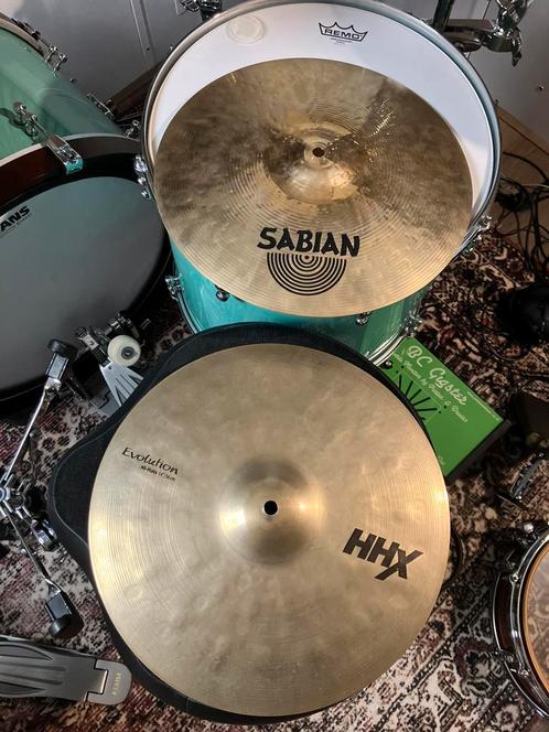 Sabian HHX Evolution Crash 18” Hi-hat 14”, Muziek en Instrumenten, Drumstellen en Slagwerk, Gebruikt, Overige merken, Ophalen of Verzenden