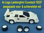 4x Lego Lamborghini Countach 10337 voor- & achterwielen, Ophalen of Verzenden, Nieuw