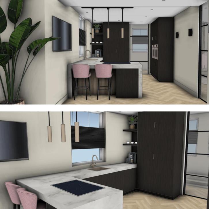 Sketchup 3d visualisatie Sketchup interieur advies en exteri, Huis en Inrichting, Keuken | Complete keukens, Nieuw, Overige typen