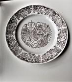 4 porselein dinner-plates broadhurst tudor village/bruin/wit, Antiek en Kunst, Ophalen of Verzenden