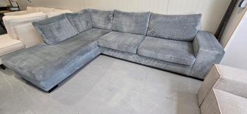 Lichtblauwe Hoekbank - Gereinigd - 300x215cm beschikbaar voor biedingen
