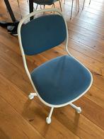 Blauwe bureaustoel met wielen, Ophalen, Gebruikt, Blauw, Bureaustoel