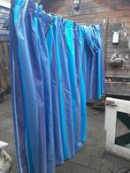 Blauw / turkoois chintz gordijnen 4 stuks, Ophalen of Verzenden, Zo goed als nieuw, 200 cm of meer, 200 cm of meer