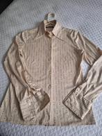 Blouse vintage jaren 70, Ophalen of Verzenden, Zo goed als nieuw, Maat 36 (S), Beige