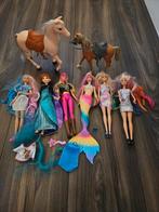 6 x Barbies en 2 paarden, Ophalen of Verzenden, Gebruikt, Barbie