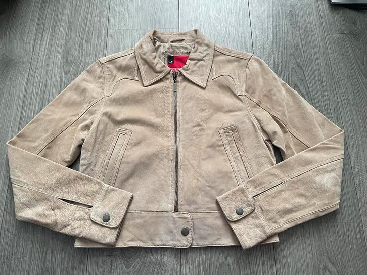 Cracker dames nude kleur echt leren vintage jack jasje mt S, Kleding | Dames, Jassen | Zomer, Zo goed als nieuw, Maat 38/40 (M)