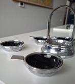 art deco set 6 asbakjes in houder Bauhaus design vintage, Verzamelen, Ophalen of Verzenden, Zo goed als nieuw, Asbak