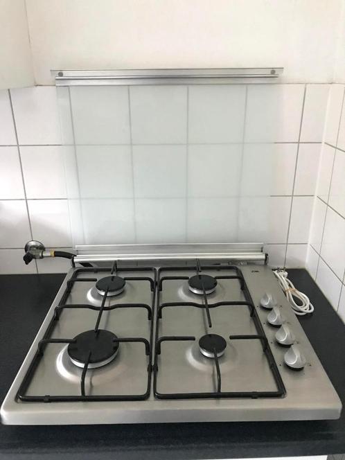 Mooie ETNA KGV558WRVS 4-pits RVS Gaskookplaat / Kookplaat, Witgoed en Apparatuur, Kookplaten, Zo goed als nieuw, Vrijstaand, Gas