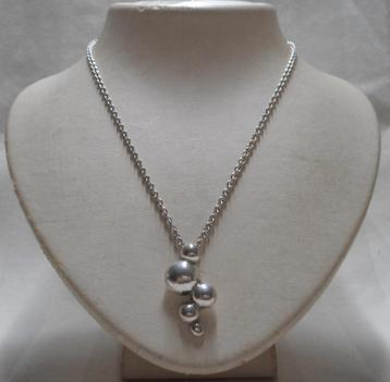 Zilveren verstelbare Pandora ketting met hanger nr.1087 beschikbaar voor biedingen