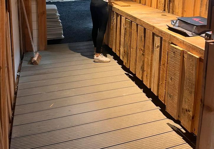 Compositieten vlonders planken terras 6,3m2 2 en 1,12 meter, Tuin en Terras, Terrasdelen en Vlonders, Composiet, Ophalen of Verzenden