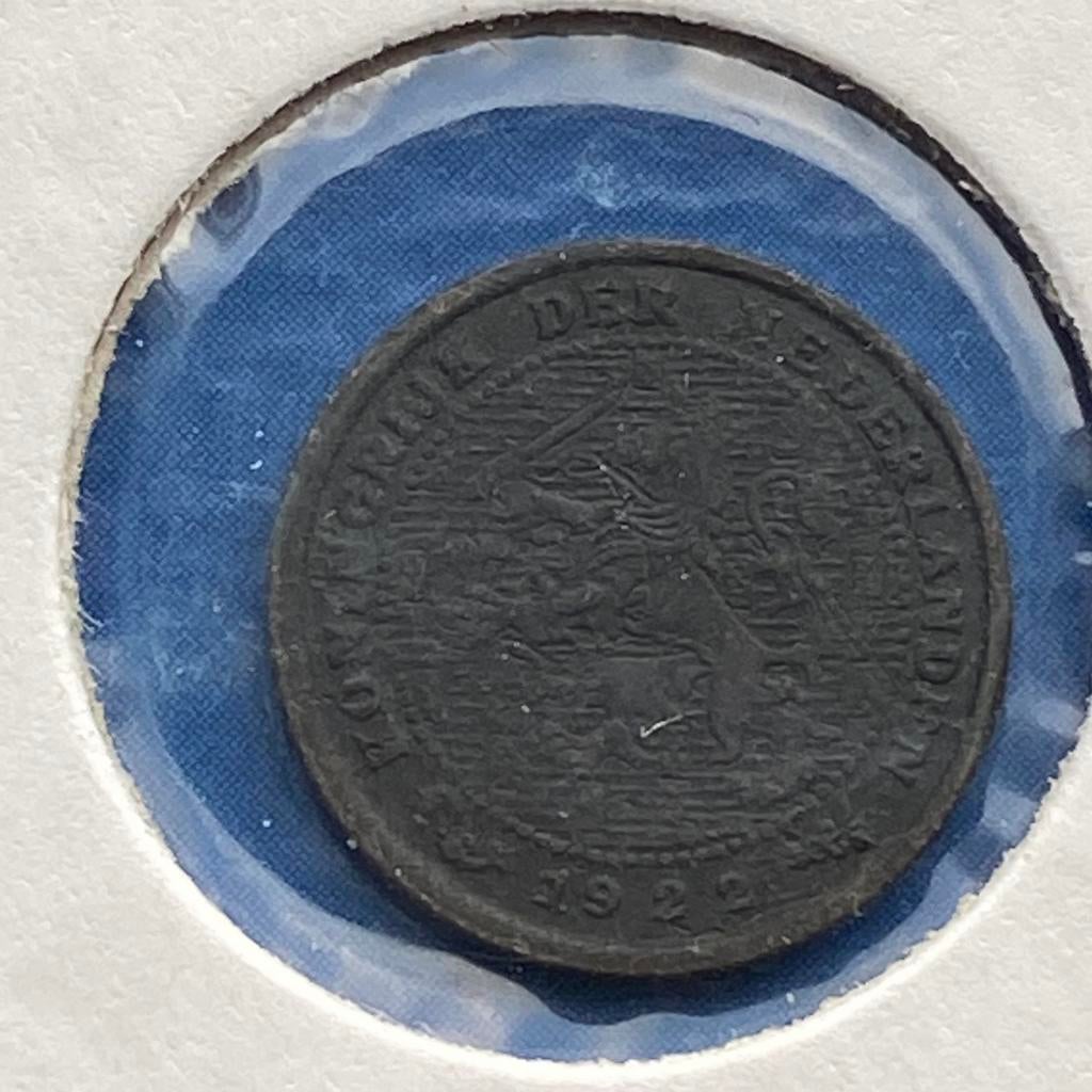 Halve Cent uit 1922 van Wilhelmina, Postzegels en Munten, Munten | Nederland, Verzenden, Koningin Wilhelmina, Overige waardes