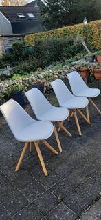 eettafelstoelen, Wit, Zo goed als nieuw, Vier, Kuipstoel