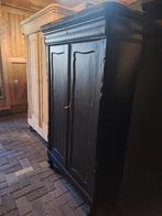Zwarte biedermeier meidenkast kledingkast legkast, Ophalen of Verzenden