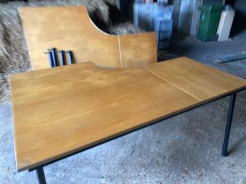hoek-bureau / werktafel, 180x120/80, verstelbare poten; 2x