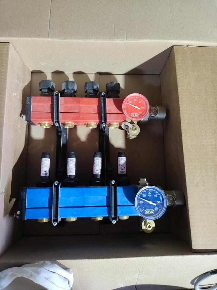 Komfort SBK open verdeler vloerverwarming Nathan 4 groeps, Doe-het-zelf en Verbouw, Verwarming en Radiatoren, Nieuw, Overige typen