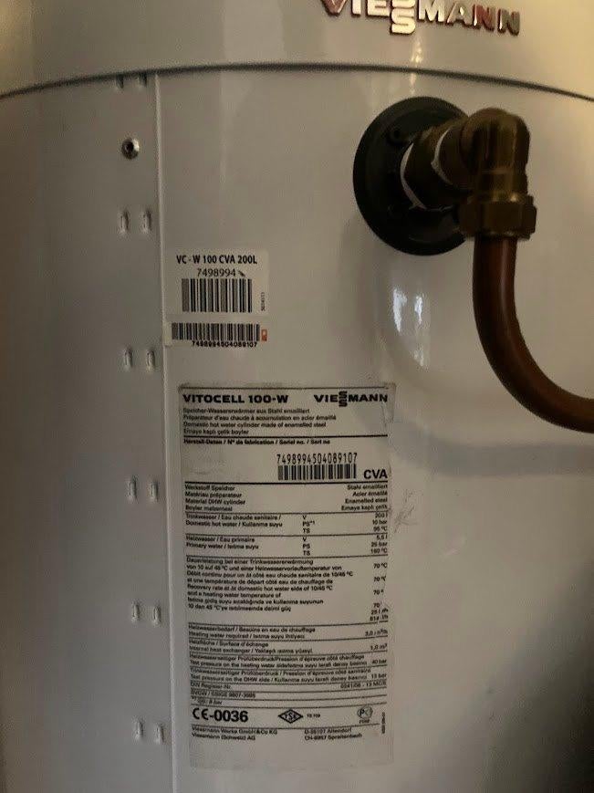 Viessmann warmwaterboiler 200 liter, Ophalen, Gebruikt, Overige typen, 60 tot 150 cm