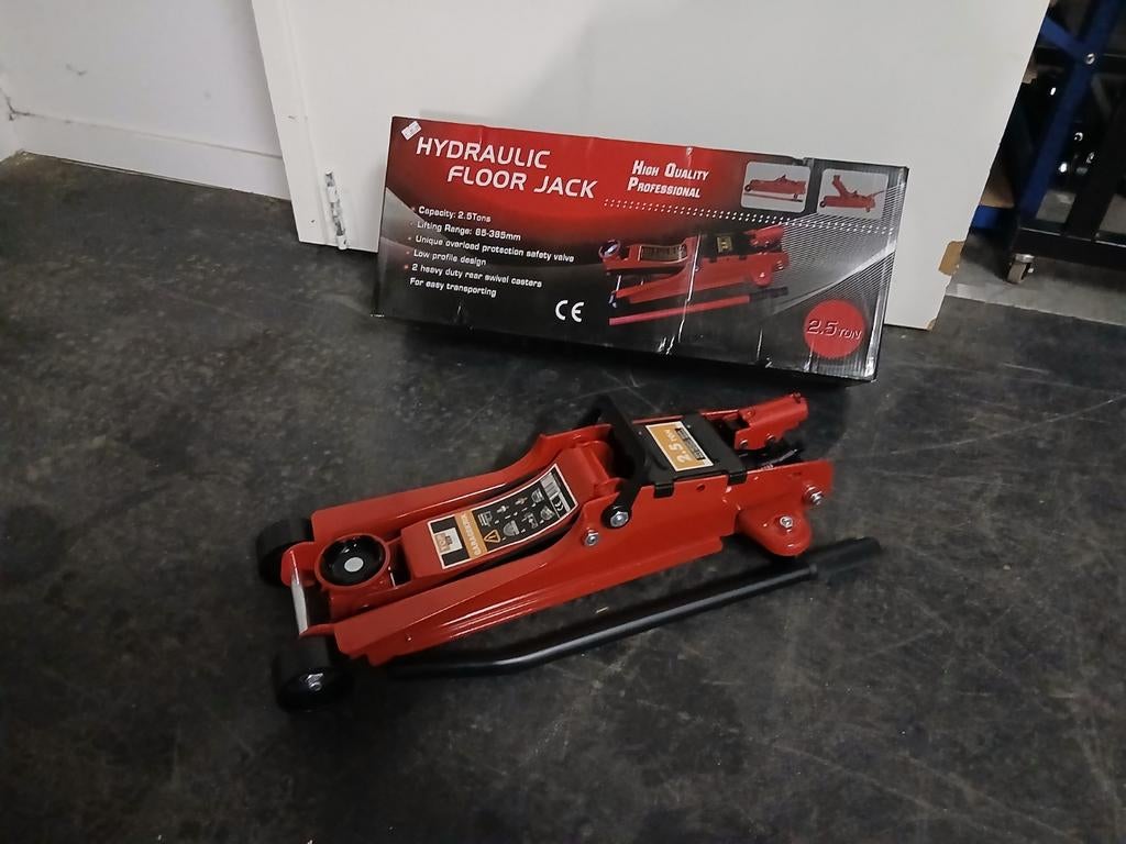 Nieuwe Garagekrik 2500kg 2.5 ton 85mm tot 385mm werkplaats, Auto diversen, Krikken, Nieuw, Garagekrik, Hydraulisch, Ophalen of Verzenden