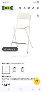 Ikea Franklin opklapbare barkruk, 2 krukken, Ophalen of Verzenden, Zo goed als nieuw, 60 tot 90 cm