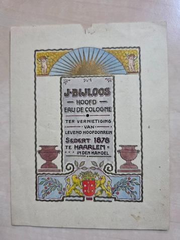 051) ORIGINEEL ONTWERP  J.BIJLOOS HAARLEM SEDERT 1878 beschikbaar voor biedingen
