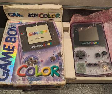 Game Boy Color - Transparant Paars - Doos & Inlay beschikbaar voor biedingen