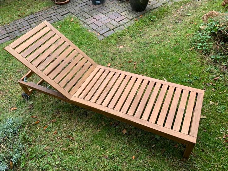 Ikea tuin stretcher ligstoel tropisch hout ligbed nammaro, Tuin en Terras, Ligbedden, Zo goed als nieuw, Hout, Ophalen