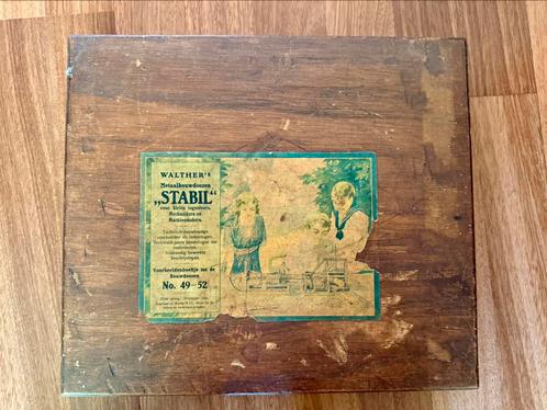 Te koop: Antieke Walther’s “Stabil” Metaalbouwdoos (1924), Antiek en Kunst, Antiek | Speelgoed, Ophalen of Verzenden