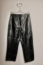FRNCH Zwarte vegan broek met reptielprint Maat 40 Nieuw!, Maat 38/40 (M), Verzenden, Zwart, Nieuw
