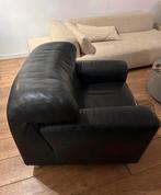Zwart leren relax stoel fauteuil, Huis en Inrichting, Stoelen, Ophalen of Verzenden, Zo goed als nieuw, Zwart, Eén