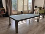 Leolux design salontafel metaal/glas, Ophalen, 100 tot 150 cm, 50 tot 100 cm, Zo goed als nieuw