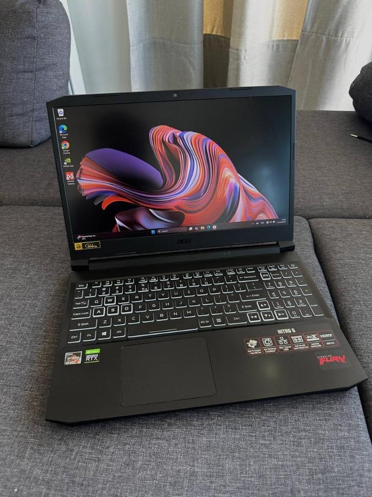 Acer Nitro 5 AN515-45-R1A6 (R5 5600H, RTX 3070), Computers en Software, Windows Laptops, Zo goed als nieuw, 15 inch, SSD, 3 tot 4 Ghz