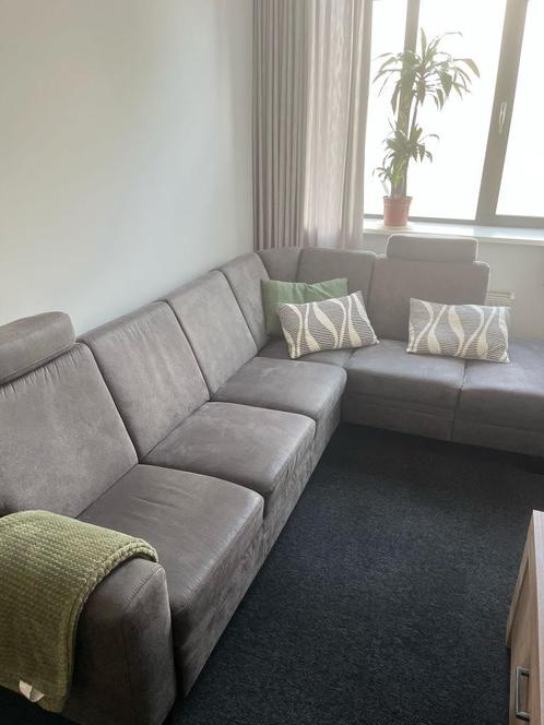 Hoekbank incl slaapfunctie en opberger - grijs, Huis en Inrichting, Slaapkamer | Slaapbanken, Gebruikt, Overige maten, 210 cm