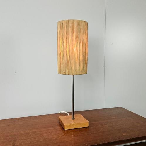 Vintage Ikea tafellamp, Huis en Inrichting, Lampen | Tafellampen, Gebruikt, Minder dan 50 cm, Hout, Metaal, Overige materialen