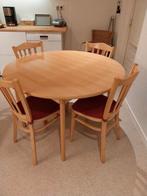 Eet tafel met 5 stoelen, Ophalen, Zo goed als nieuw, 4 tot 6 stoelen