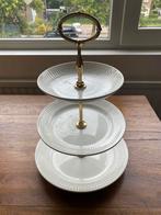 Boch Etagère - Crème met Goud, Ophalen, Gebruikt