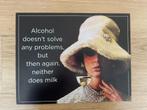 Vintage Metalen Wandbord - Alcohol vs. Melk, Ophalen of Verzenden, Zo goed als nieuw