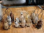 Oude vintage vla en yoghurt flessen Sterovita melkflessen, Antiek en Kunst, Ophalen