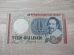 Vrijwel UNC biljet 10 gulden Hugo de Groot, 1953, Postzegels en Munten, Bankbiljetten | Nederland, Ophalen of Verzenden, 10 gulden