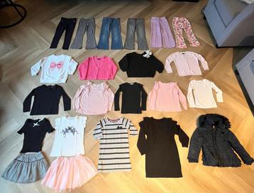 Kledingpakket meisje 110/116 incl winterjas totaal 22 stuks beschikbaar voor biedingen