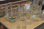 Prachtig assortiment Glazen Vazen en schalen!, Minder dan 50 cm, Glas, Zo goed als nieuw, Ophalen