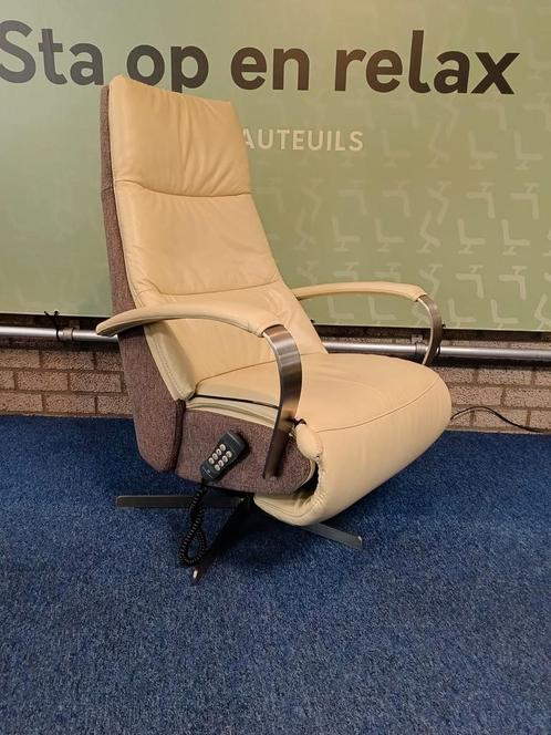 Sta op relax fauteuil Prominent Humberto ZGAN extra luxe!, Huis en Inrichting, Fauteuils, Zo goed als nieuw, Stof, 50 tot 75 cm