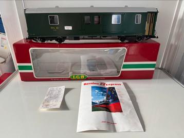 LGB 31690 RhB gepäckwagen, groen spoor G, led verlichting. beschikbaar voor biedingen