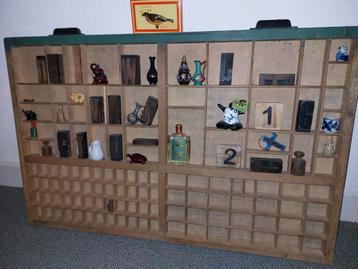 Originele Brocante Letterbak/Fourniturenlade beschikbaar voor biedingen