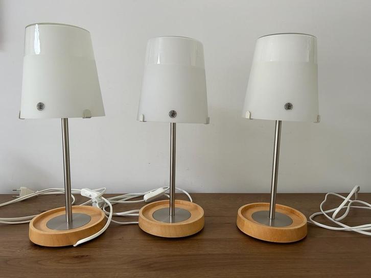 3 Mooie Handmade Ikea Design tafellampen, € 40 p/lamp., Huis en Inrichting, Lampen | Tafellampen, Zo goed als nieuw, Minder dan 50 cm