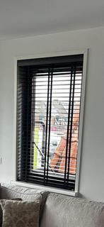 6x Houten Zwarte Jaloezieën - 96x141cm, Ophalen, Gebruikt, 50 tot 100 cm, 100 tot 150 cm