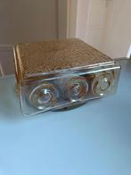 Plafondlamp vintage, Huis en Inrichting, Ophalen of Verzenden, Gebruikt, Glas