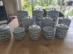 Delfts Blauw Kruidenpotten Set - Tirschenreuth Bavaria, Ophalen of Verzenden, Zo goed als nieuw