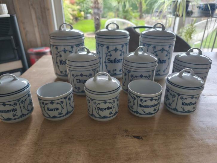 Delfts Blauw Kruidenpotten Set - Tirschenreuth Bavaria, Huis en Inrichting, Keuken | Keukenbenodigdheden, Zo goed als nieuw, Ophalen of Verzenden