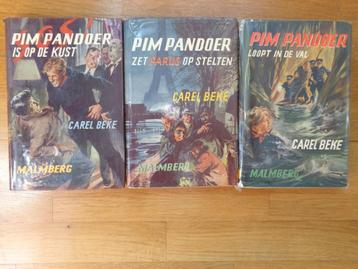 Pim Pandoer - 3 spannende jongensboeken uit de jaren 50 beschikbaar voor biedingen